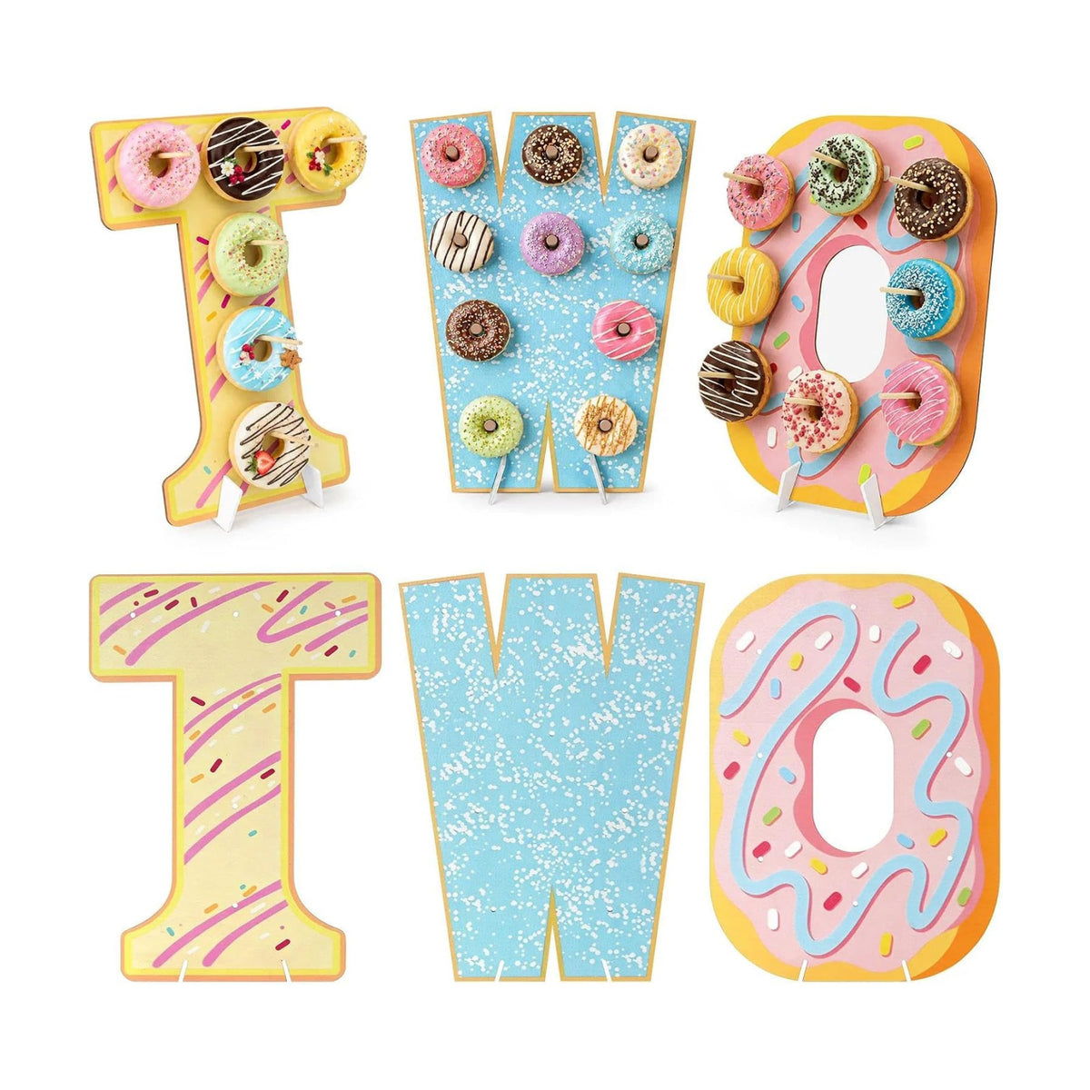 3 Pack Donut Wall Display Stand, Two Sweet Theme Donut Board
