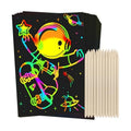 ZMLM 200Pcs Rainbow Scratch Drawing Art Paper Craft Set for Kids Boys Girls