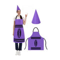 Teenyyou Crayon Costume with Apron and Cone Hat Adult