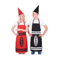 Teenyyou Crayon Costume with Apron and Cone Hat Adult