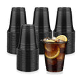 50 Pcs Clear Black Plastic Cups, 12 oz Disposable Cups for Party