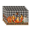 Place Mats Set of 4 12x18 inch (Buffalo Pumpkin, 12"x18")