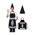 Teenyyou Crayon Costume with Apron and Cone Hat Adult