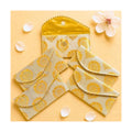 LoveNspire Brocade Fabric Money Envelopes (8 x 4 Inch) Decorative Floral Pattern Shagun Lifafa for Indian Wedding, Birthday | Cash Gift Holder & Home Savings Organizer Beige/Pack of 20
