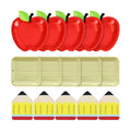 180Pcs Back to School Red Apple Paper Plates and Napkin Set,Serves 60