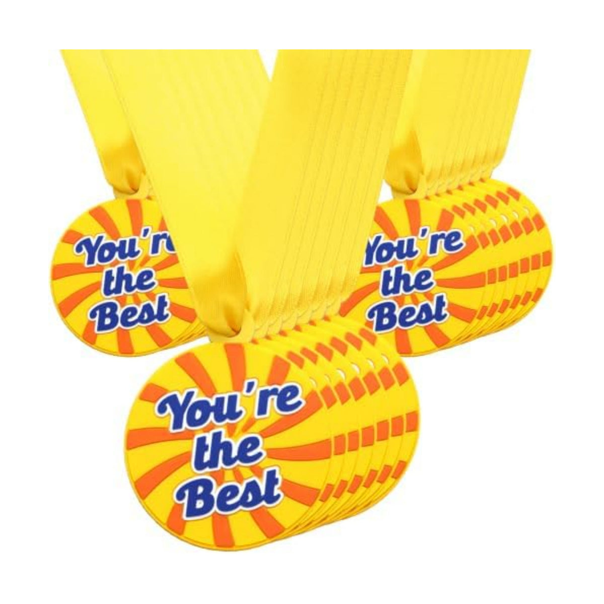 AmazingSpark 60 Pcs You're the Best Award Medals, 2 Inch Rubber Medals Bulk Winner Encourage Team Participation for Kids Adults Trophy Award Prize Gift Competitions Graduation Party
