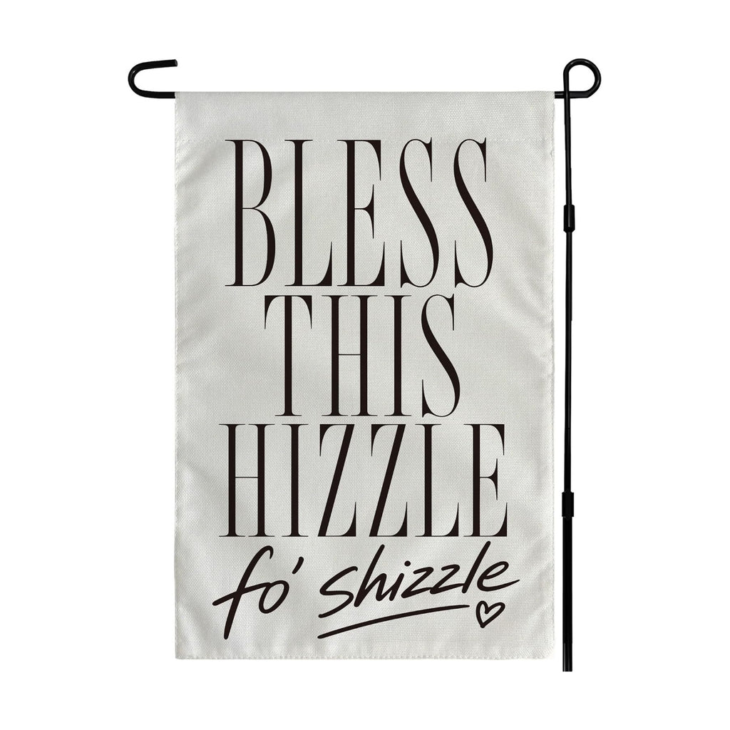 Bless This Hizzle fo’ Shizzle Garden Flag - Double Sided Welcome Garden Flags | Fall Decor Accessories for Garden Yard Porch Patio Lawn Outdoor Outside Decorations