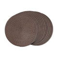 FunWheat Round Braided Placemats Set of 12 Place Mats for Dining Table Woven Washable Non-Slip Table Mats 15 Inch(Brown,12pcs)