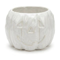 Ceramic Pumpkin Halloween Candy Bowl, 6.5 x 4.7 in, White