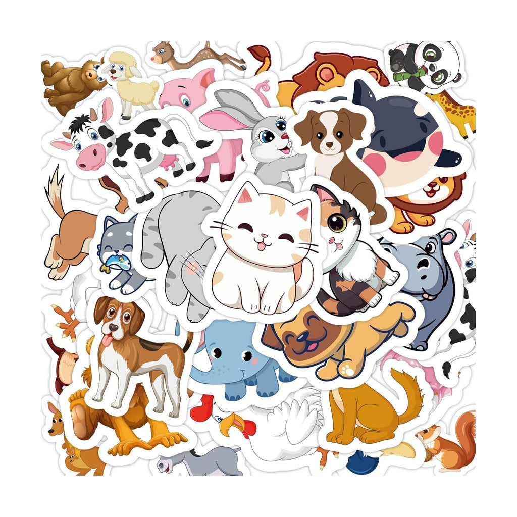 Stickers for Kids - 50 PCS Cute Animal Stickers | Water Bottle Scrapbook Stickers Toys Games Crafts for Kids Toddlers -Activities Party Supplies Favors Teacher Prizes Rewards Gifts for Teens Classroom