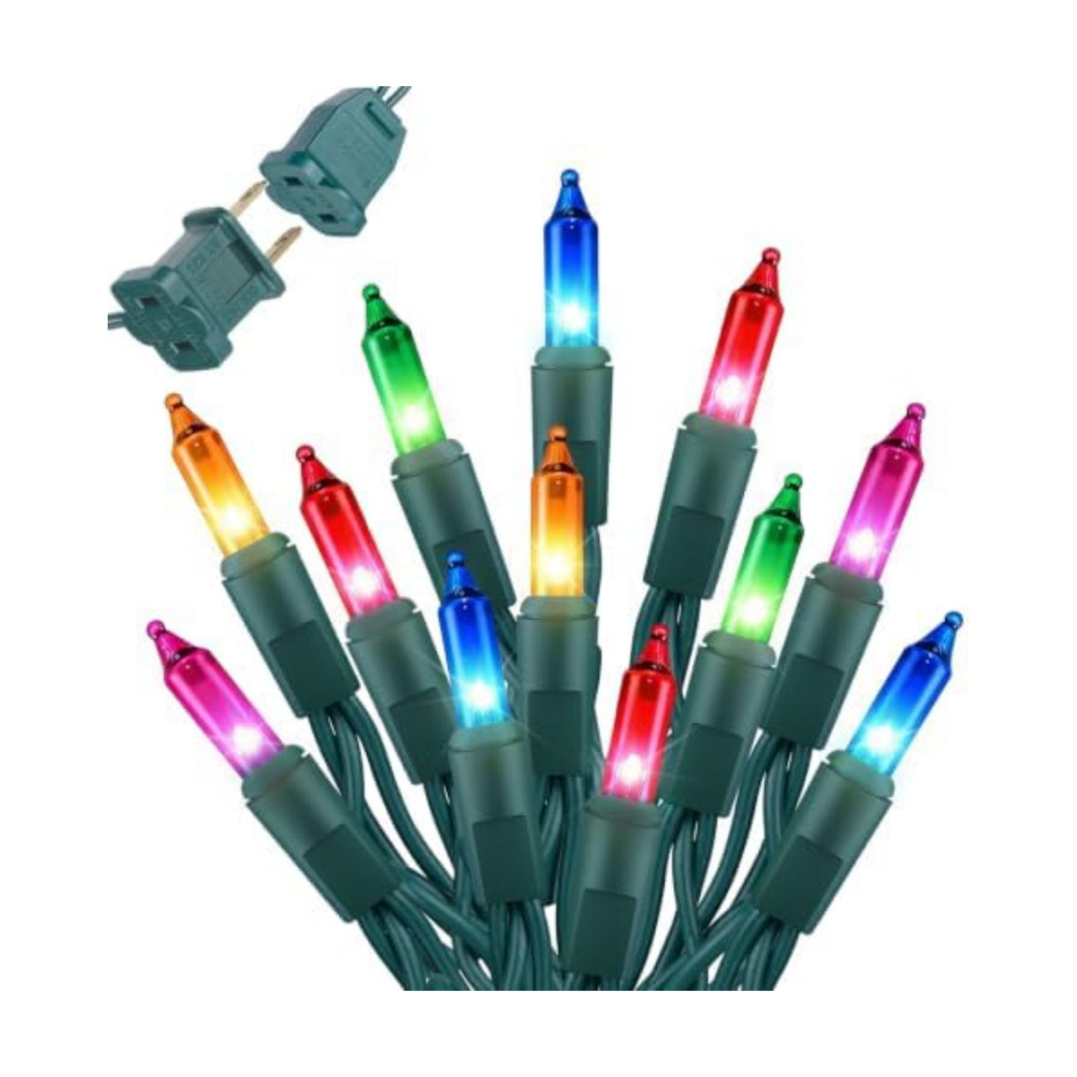 Multi-Colored Christmas Lights, 20FT 100Ct Incandescent Mini String Lights