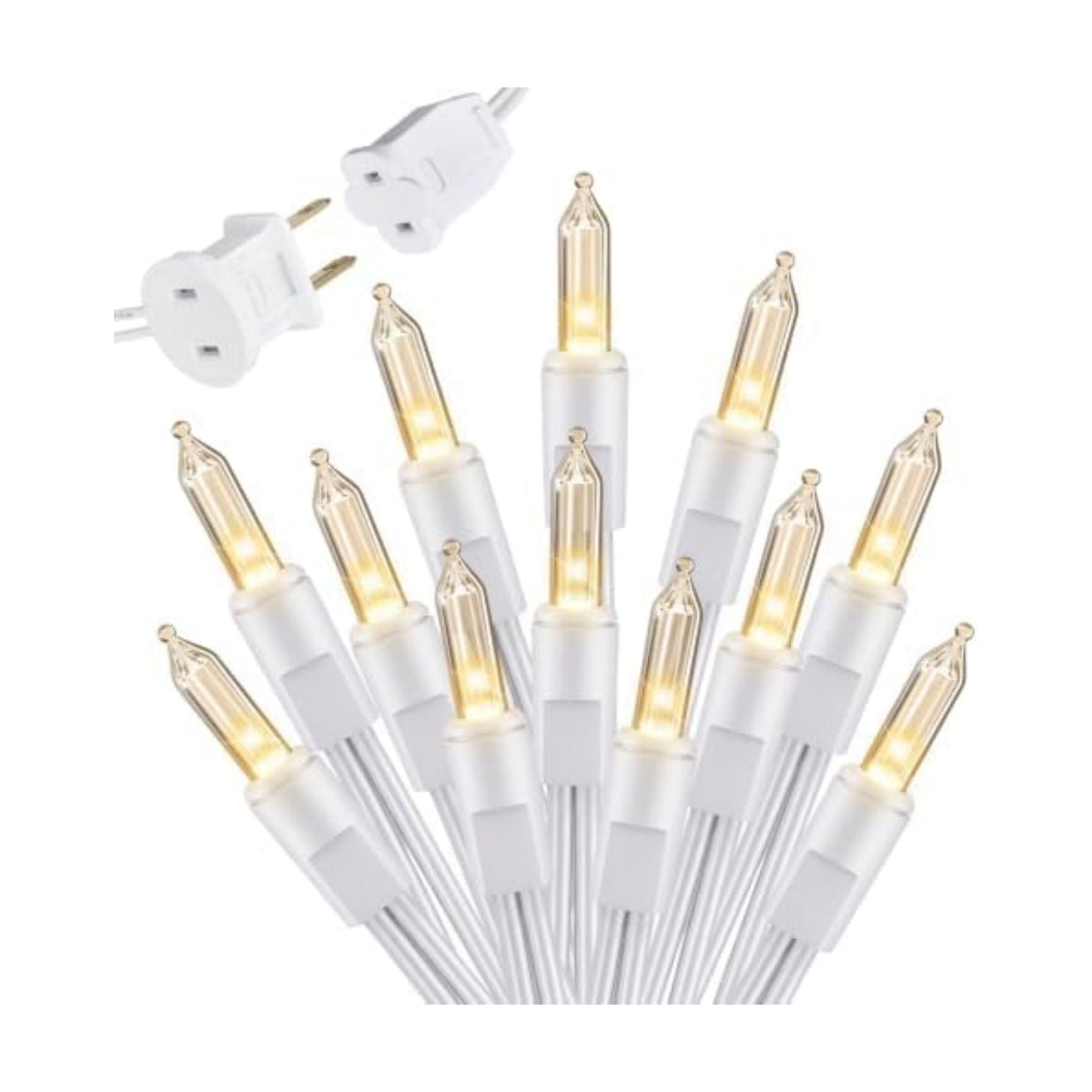 Clear Christmas Lights, 20FT 100 Count Incandescent Mini String Lights, Connectable Waterproof Fairy Light Christmas Decorations for Indoor Outdoor Xmas Tree Garland Garden Patio Party Wedding Decor