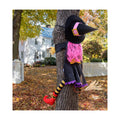 51" Pink Crashing Witch Halloween Tree Decorations Outdoor