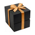 LIFELUM Black Gift Box for Birthday with Magnetic Lid, 7"x7"x7"