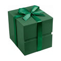 LIFELUM Dark Green Gift Box for Christmas with Magnetic Lid, 7"x7"x7"