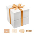 LIFELUM White Gift Box for Wedding with Magnetic Lid, 10.2"x10.2"x10.2"