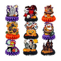 Halloween Decor - 9 PCS Pumpkin Witch Halloween Honeycomb Table Centerpiece