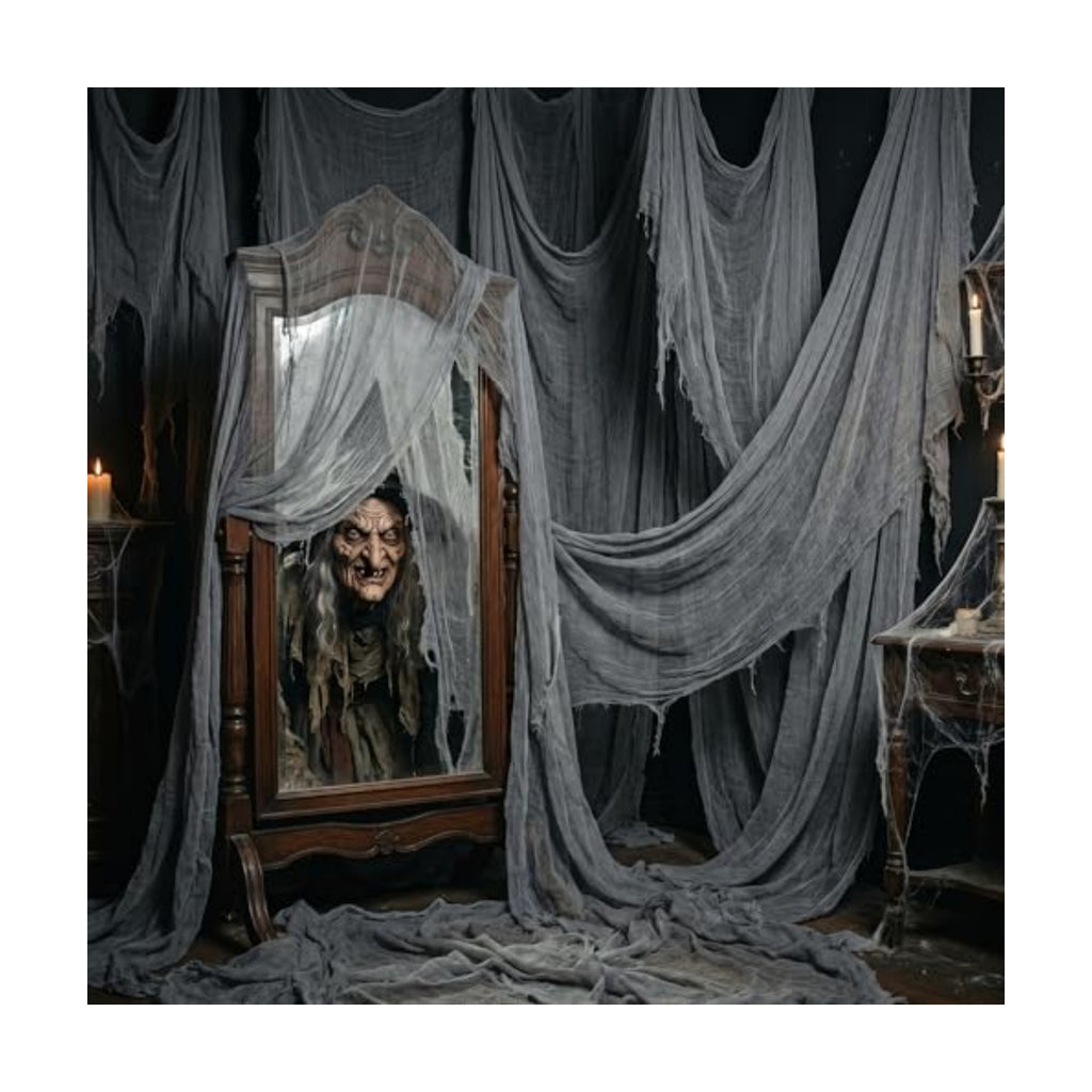 500"x39" Large Halloween Scary Gauze, Spooky Cloth Party Decoration