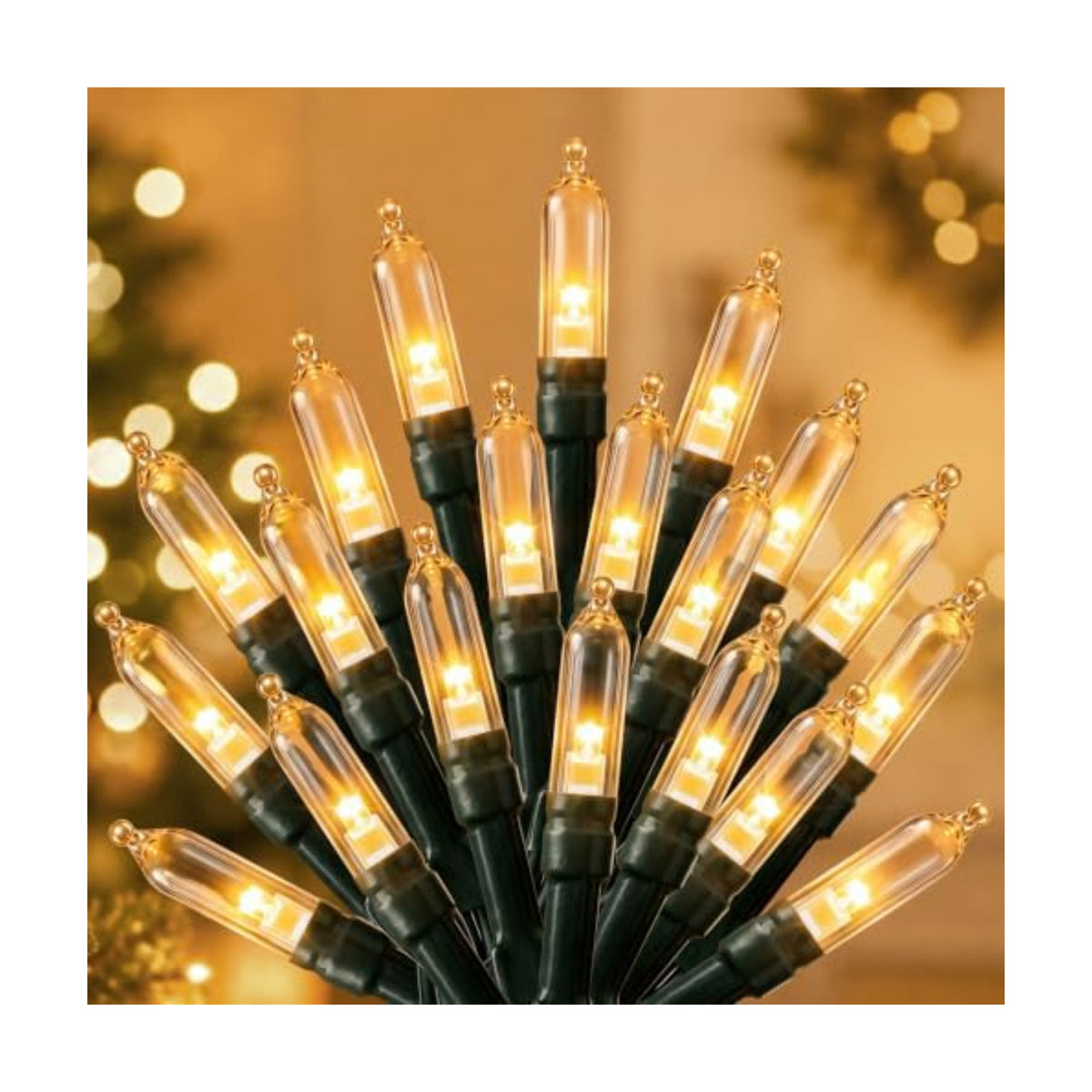Brightown 200 LED Christmas Mini Lights, 75FT String Lights Indoor with 8 Light Modes, Connectable Fairy Lights Plug in for Outdoor Xmas Trees Garland Wreath Holiday Decorations, Warm White