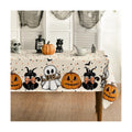 Horaldaily Halloween Tablecloth 52 x 70 Inch Rectangular Jack-O-Lantern Cat