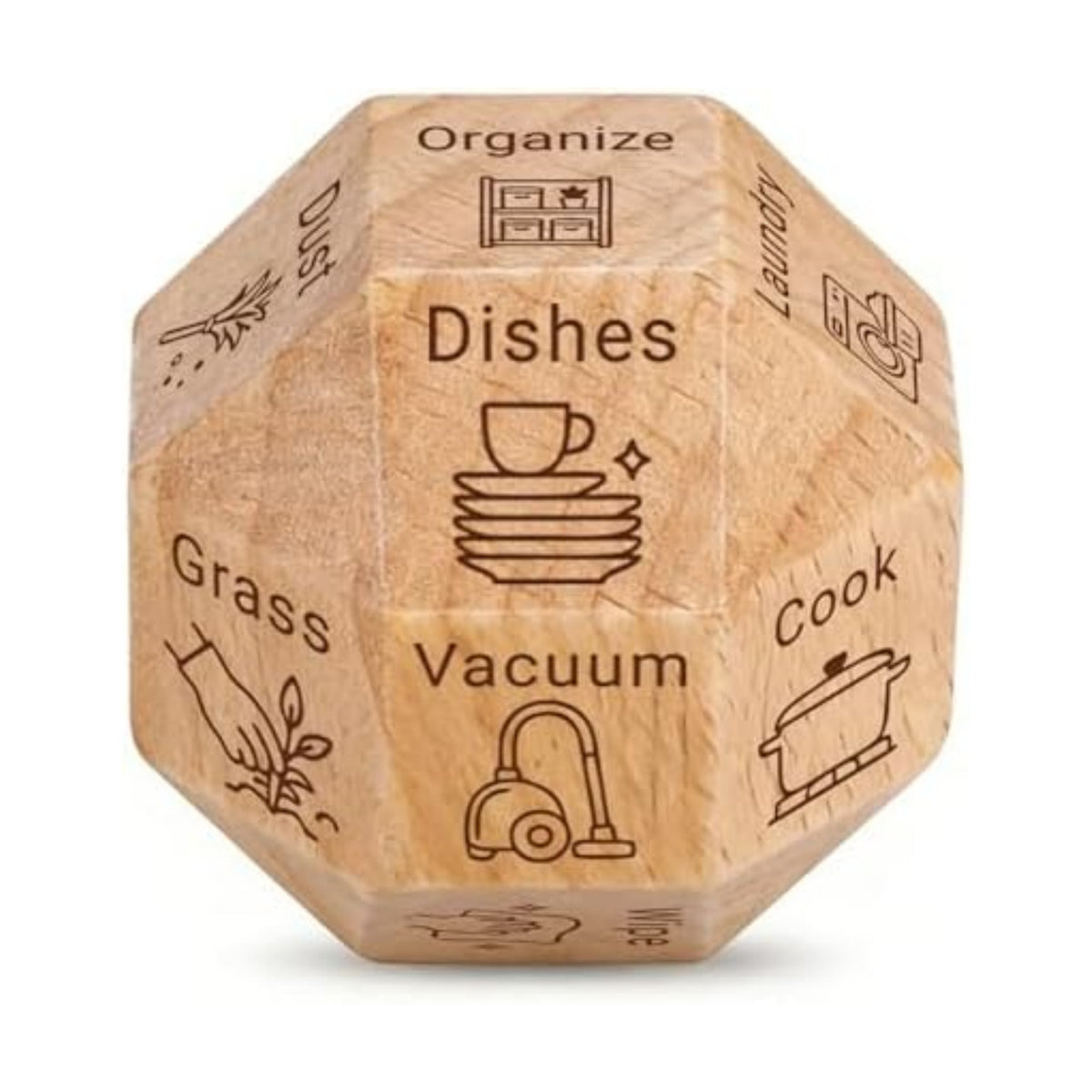 Chore Wooden Dice Games for Couples Families Funny Decision Cleaning Activity Dice Decider Wedding Gifts for Newlyweds Wife Husband Anniversary Wood Gift for Him Her Mom Dad Friends Coworker Christmas
