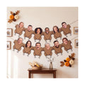 Irenare 24 Pcs Thanksgiving DIY Turkey Head Photo Banner