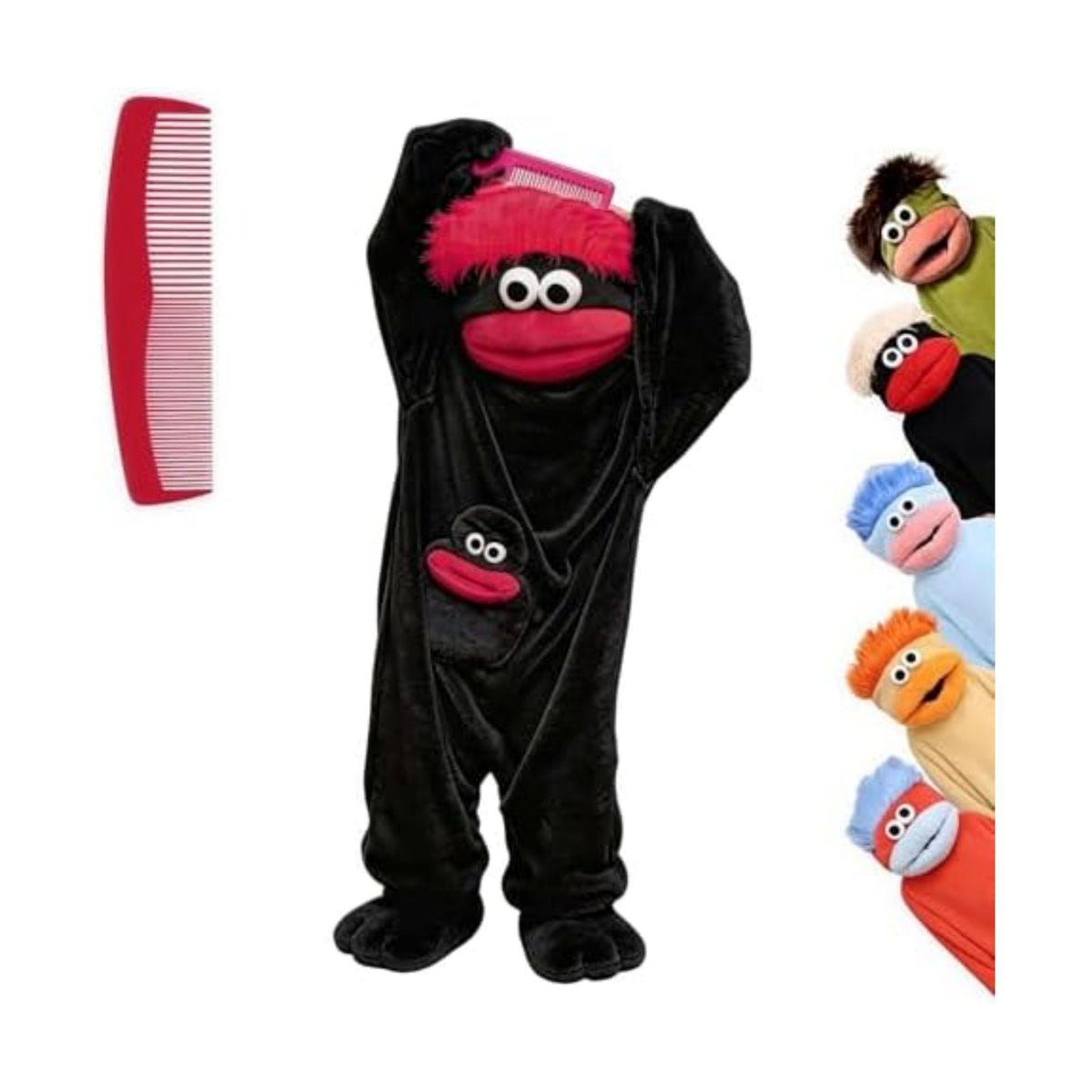Big Mouth Monster Onesie Silly Monster Onesie Plush Onesie Pajamas Cozy Home Loungewear (No Shoes Included)