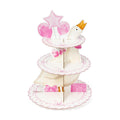 ANGOLIO 3 Tiers Pink Silly Goose Cupcake Stand Birthday Party Decorations