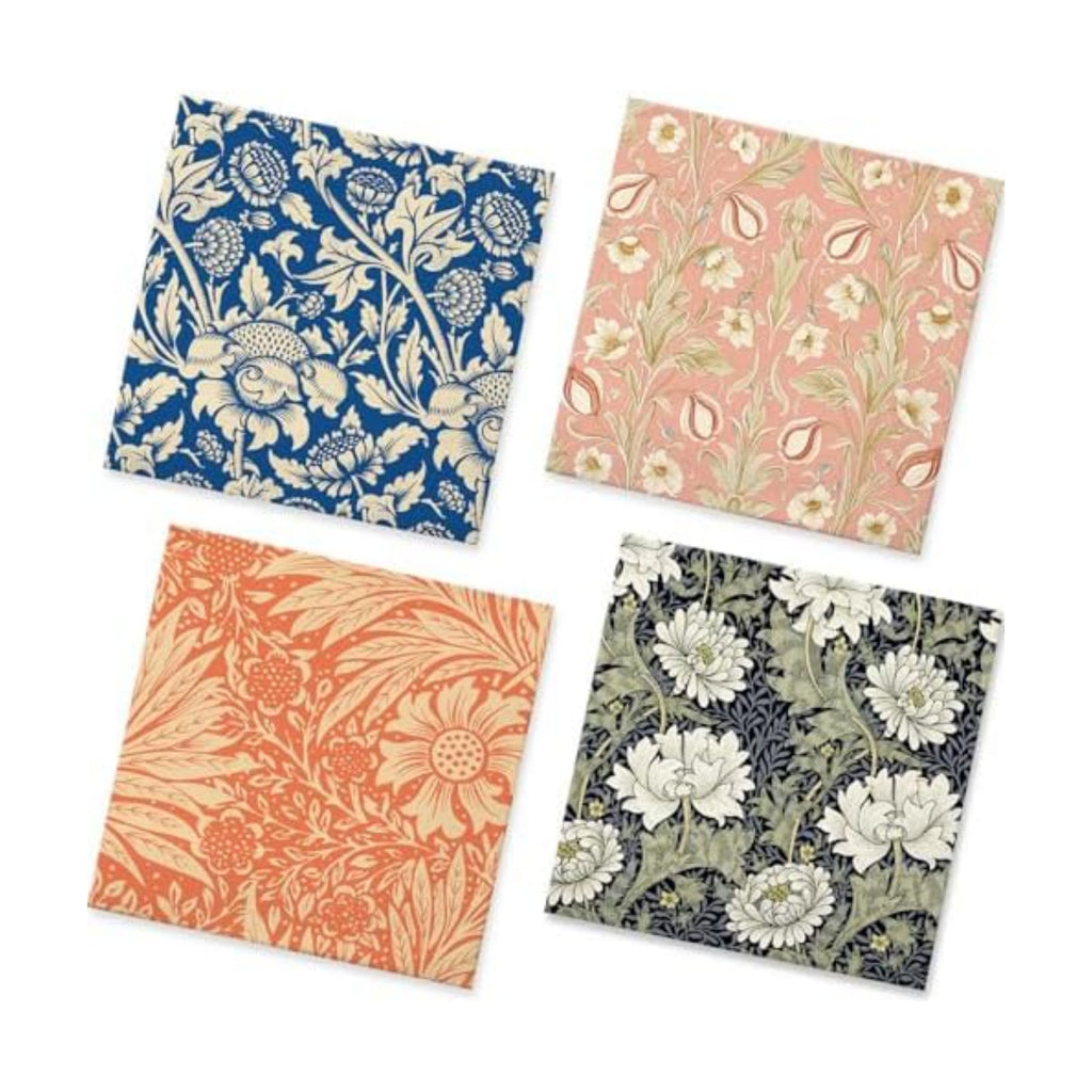 Vintage Floral Paper Napkins - 50Pcs, 2Ply, 6.5 x 6.5 Inches