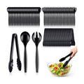 Mwellewm 72Pc Plastic Serving Utensils Set Disposable Tong Spoon for Buffet