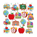40Pcs Back to School Hanging Swirl Decorations, Classroom Ceiling Hanging Swirls Welcome Back to School Foil Swirls Streamers for Classroom Party Decorations