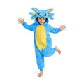 Kids Axolotl Costume for Girls & Boys - 3D Hooded Salamander Jumpsuit Costume for Halloween Party
