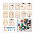 12 Pack Halloween DIY Wooden Ghost Frame Craft, Ghost Wood Painting Crafts