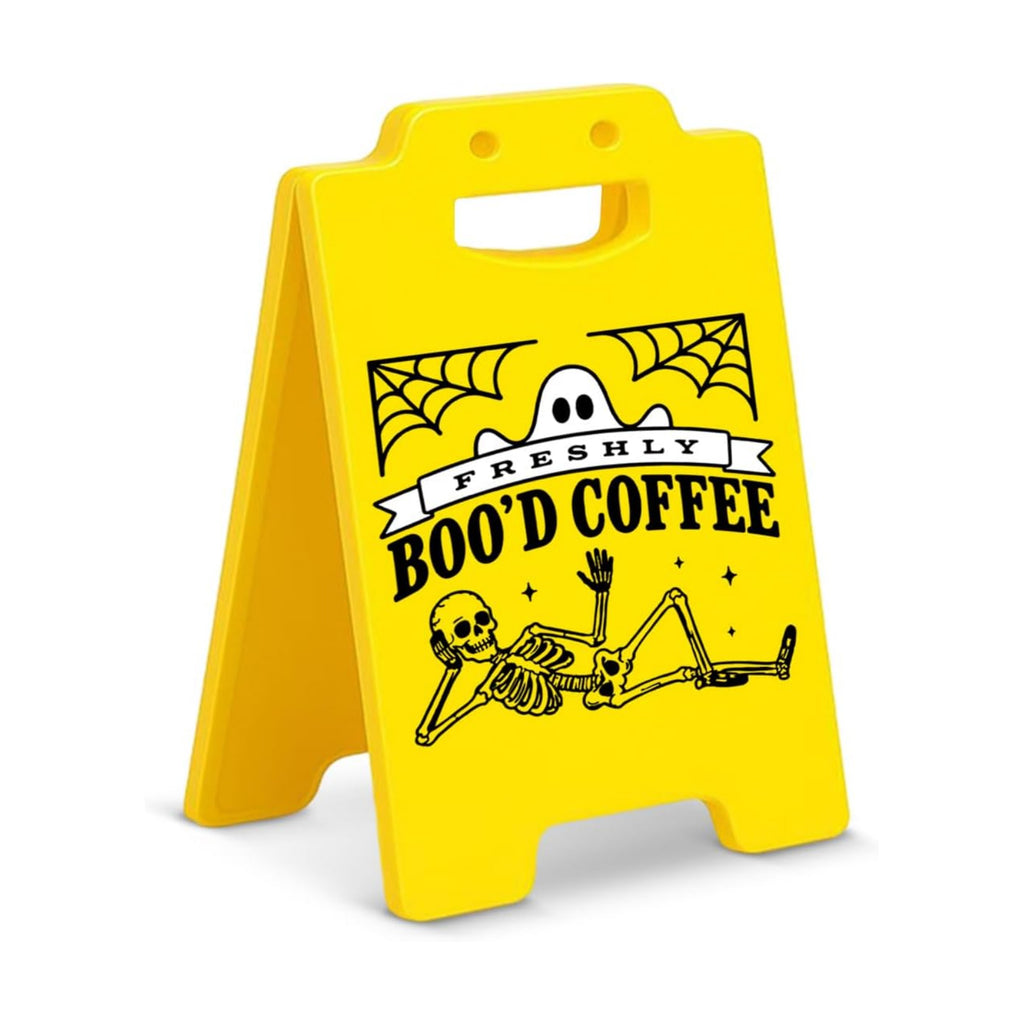 Halloween Decor Spooky Freshly Boo'd Coffee Desk Sign Coffee Bar Decor