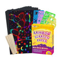 FUNNYB&G 60 Pcs Big Rainbow Scratch Paper Art for Kids Arts and Crafts Kit