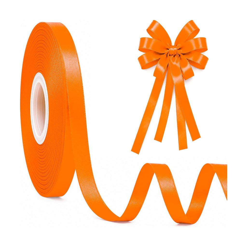 3/8In 30Yards Orange Thin Ribbon for Gift Wrapping Halloween Thanksgiving