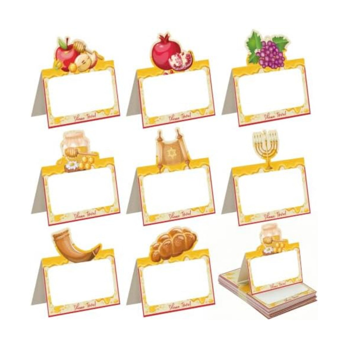 24 Pack Rosh Hashanah Place Cards, Rosh Hashanah Decorations