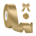 30 Yards 1 in Champagne Gold Satin Ribbon for Gift Wrapping Christmas Decor