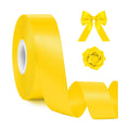 30Yards 1In Yellow Satin Ribbon for Flower Bouquet Wedding Birthday Party