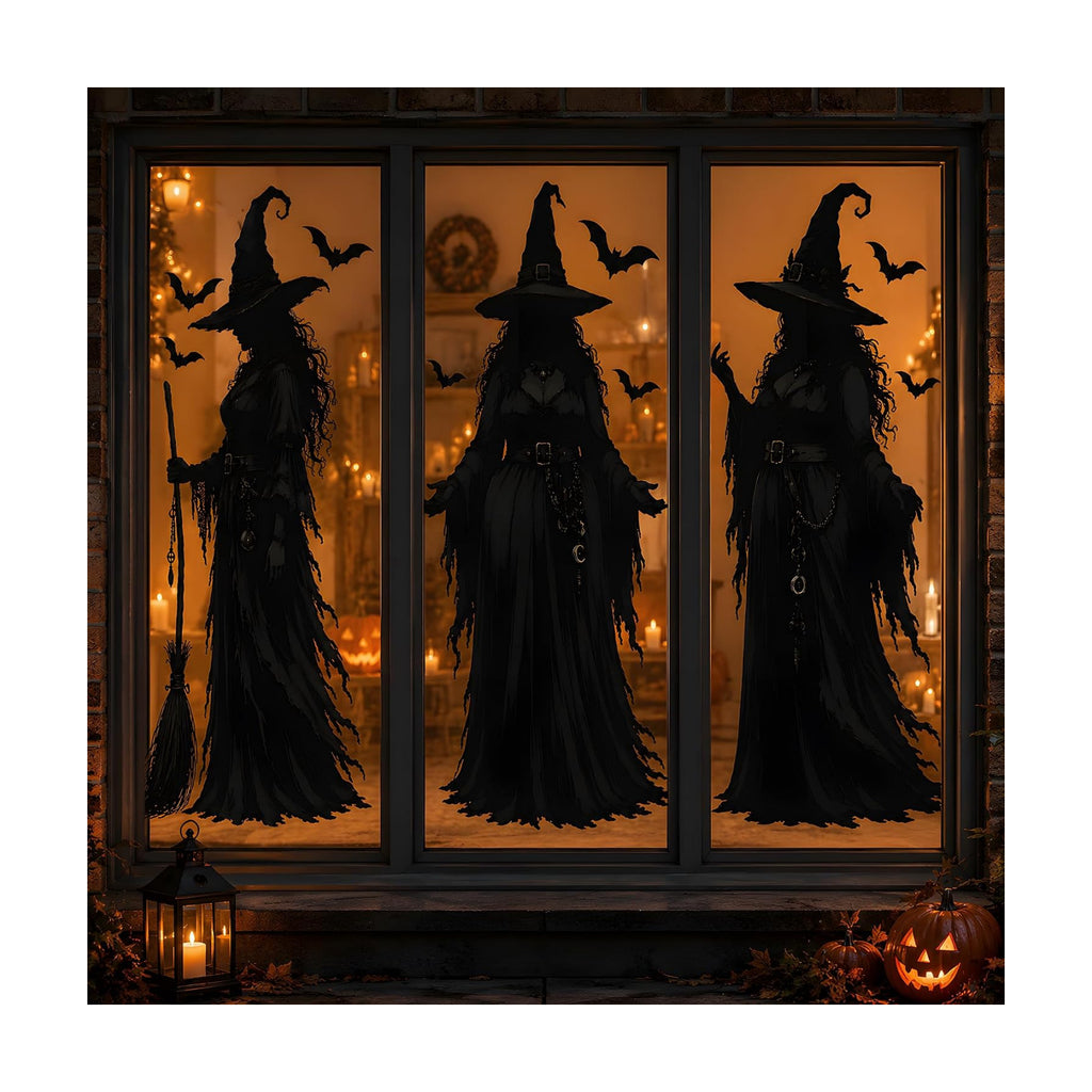 Halloween Decorations - Witch Window Clings for Halloween Party Decor