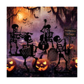Geelin 4 Pcs Halloween Skeleton Yard Signs Metal Stake Outdoor Decor 15.8In