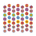 Xinnun 8 Pcs Day of The Dead Party Decorations Halloween Flower Garlands