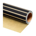 MAYPLUSS Black Wrapping Paper Roll, 17IN x 16.5FT Reversible Gold gift Wrap