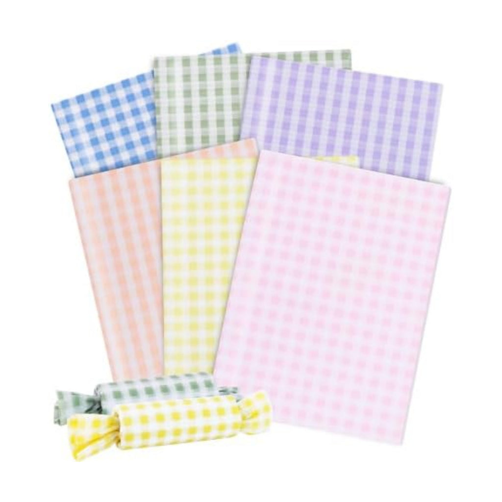 BEISHIDA Pastel Gingham Tissue Paper Bulk, Checkered Wrapping Tissue Paper for Gift Bags, 14 x 20 Inch Gift Wrap for Easter Birthday Baby Shower Bridal DIY Crafts Decor Holiday Flowers,60 Sheets