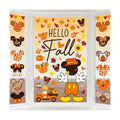 Fall Window Clings for Glass Windows, 6 Sheet Sunflower Autumn Window Cling