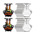 24 Pcs Halloween Coloring Wreath Crafts Color Your Own Witch Pot Crafts