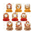 AmazingSpark 9 Pcs Fall Paper Honeycomb Ghost Spooky Centerpieces for Table
