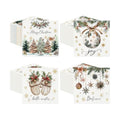 Fulmoon 60 Pcs Christmas Cocktail Paper Napkins Disposable Elegant 4 Style