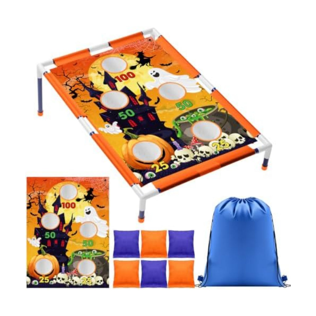 Viorawhite Bean Bag Toss Game for Kids, Portable Cornhole Set