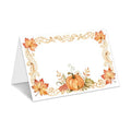 Pumpkin Place Cards for Table Setting, Tent Cards Decor For Birthday Baby Shower Thanksgiving Party Decorations, Bridal Shower Wedding Place Card, 25 Pack Birthday Food Name Card 2 x 3.5" /041